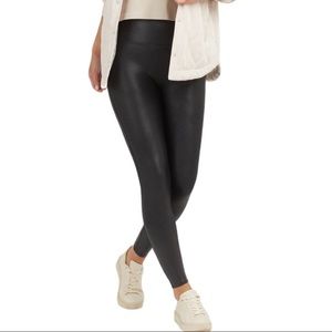 SPANX Black Faux Leather Leggings